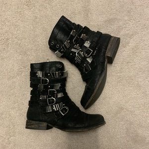 Combat Black Boots